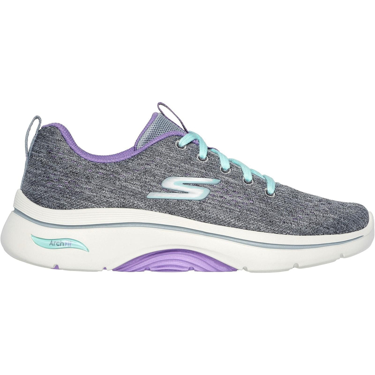 Women's Wide Fit Skechers 125311 Go Walk Arch Fit 2.0 Vivid Trainers