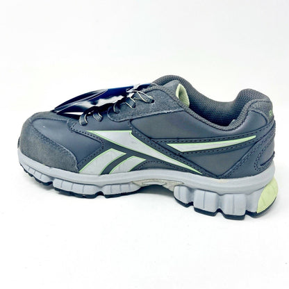 Reebok Work Turnover Grey Green Oxford Womens Wide Composite Toe Sneakers RB442