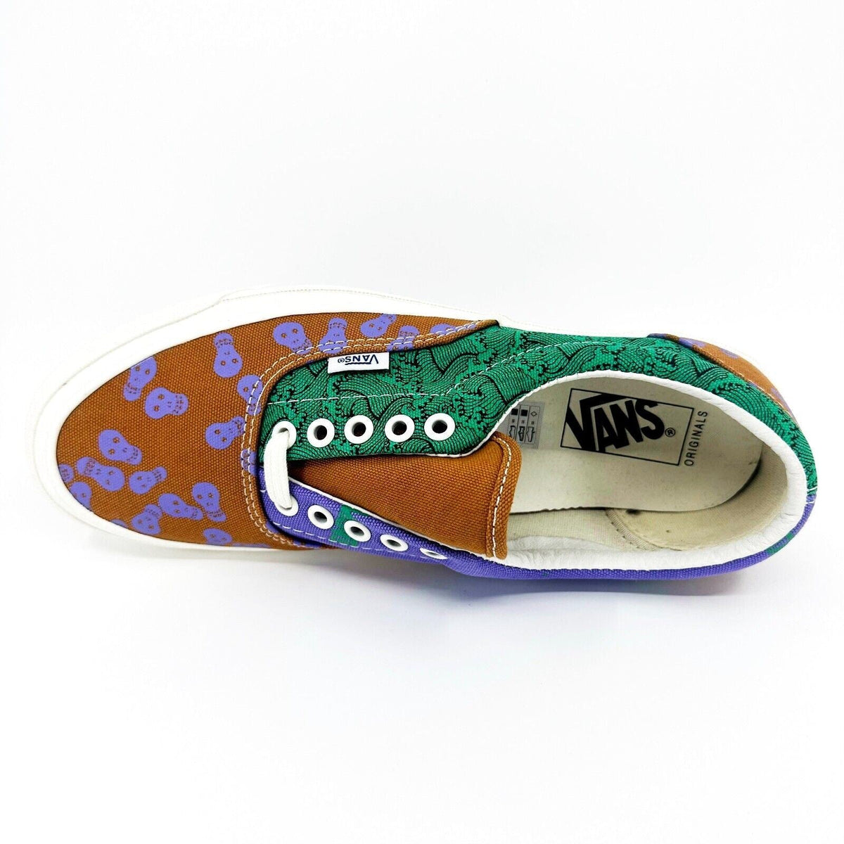 Vans Vault x WTAPS X UA OG Era LX (Canvas) Pumpkin Spice Green Skull Mens Shoes