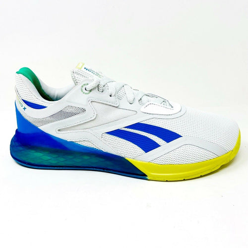 Reebok Nano X ReeCycle Chartreuse Blue Womens Cross Trainer Sneakers FY1067