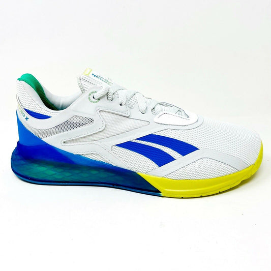 Reebok Nano X ReeCycle Chartreuse Blue Womens Cross Trainer Sneakers FY1067