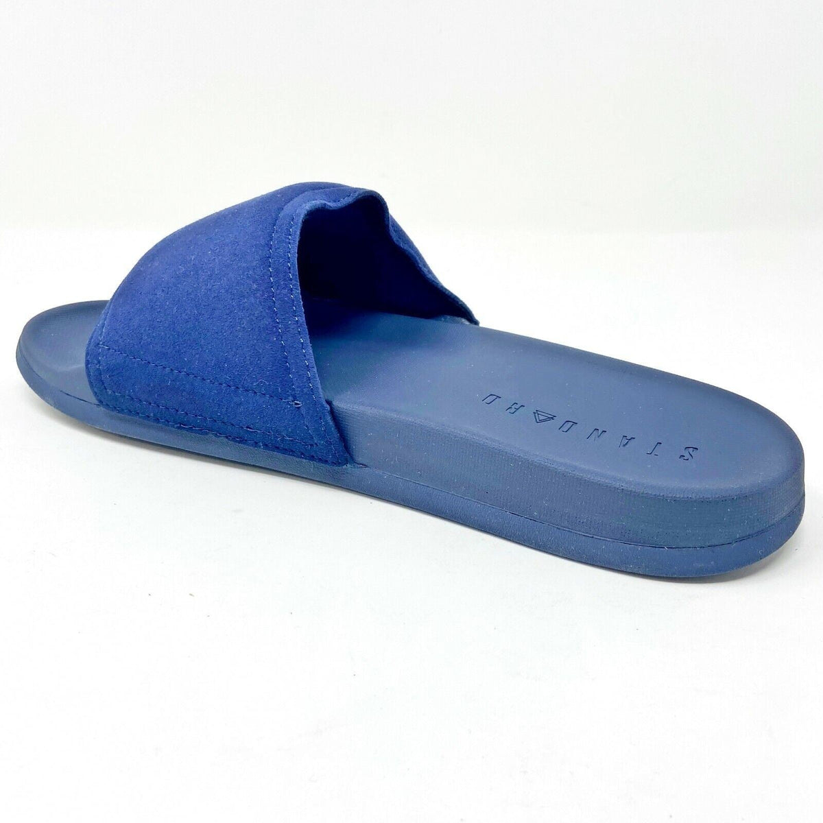 STNDRD Standard Los Angeles Monaco Suede Navy Blue Mens Slide Sandals