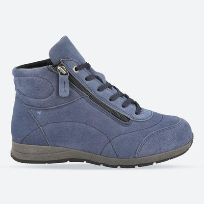 Womens Extra Wide Fit Boots by Flat DB Shoes - Lace up