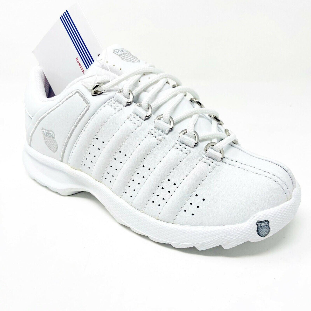 K-Swiss Darwell White Platinum Child Kids Casual Sneakers 5742147