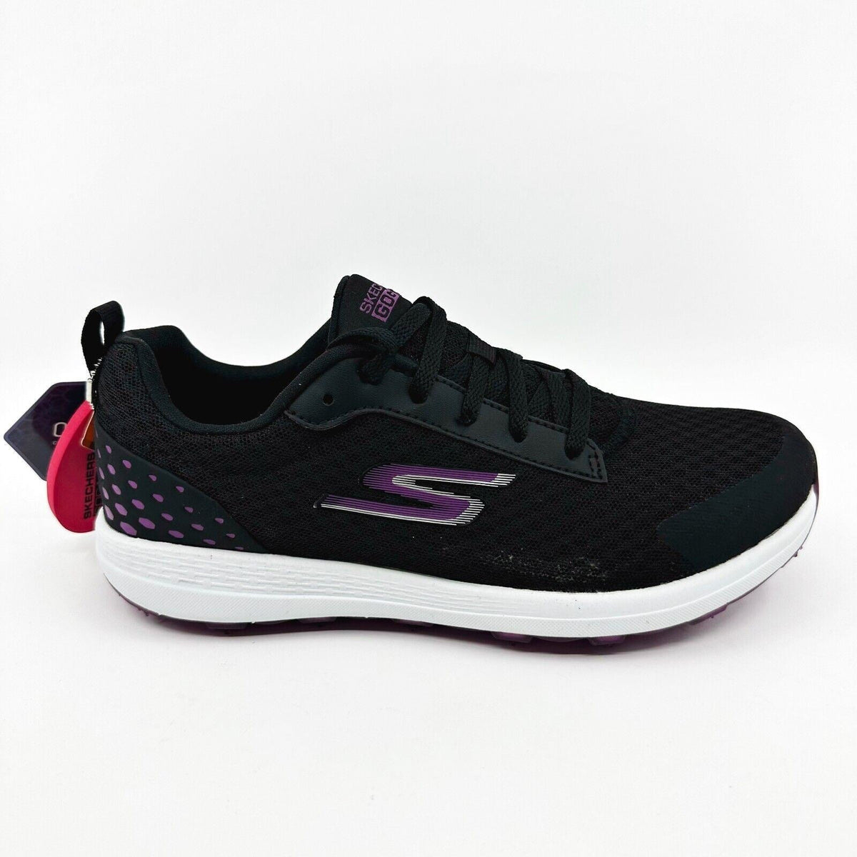 Skechers Go Golf Max Fairway 2 Black Purple Womens Spikeless Shoes