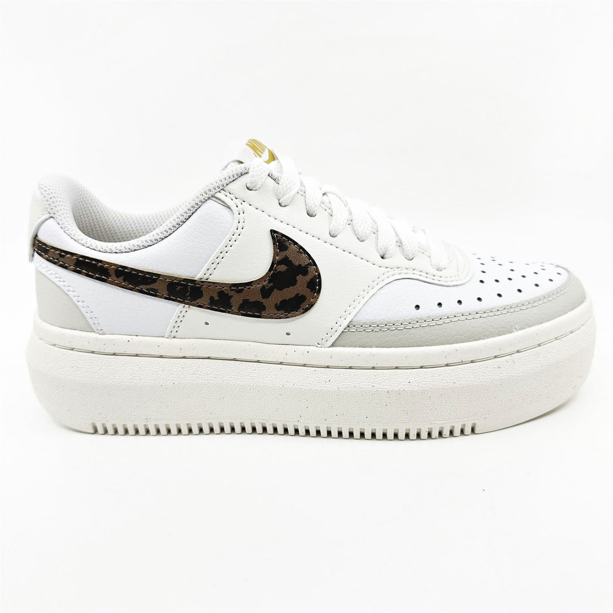 Nike Court Vision Alta White Archeo Brown Light Bone Womens Athletic Sneaker