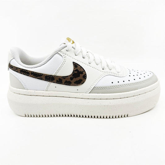 Nike Court Vision Alta White Archeo Brown Light Bone Womens Athletic Sneaker