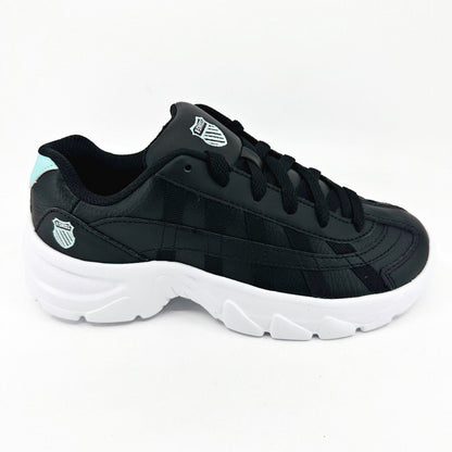 K-Swiss ST229 CMF Black Aruba Blue Silver Womens Size 6.5 Sneakers 96606 012