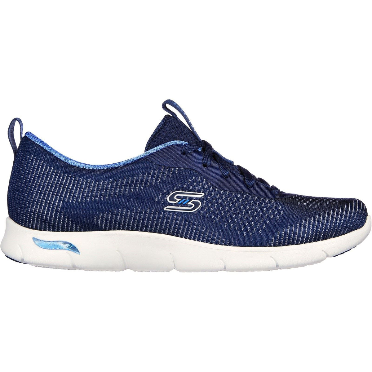 Women's Wide Fit Skechers 104390 Arch Fit Refine Classy Doll Trainers -Navy