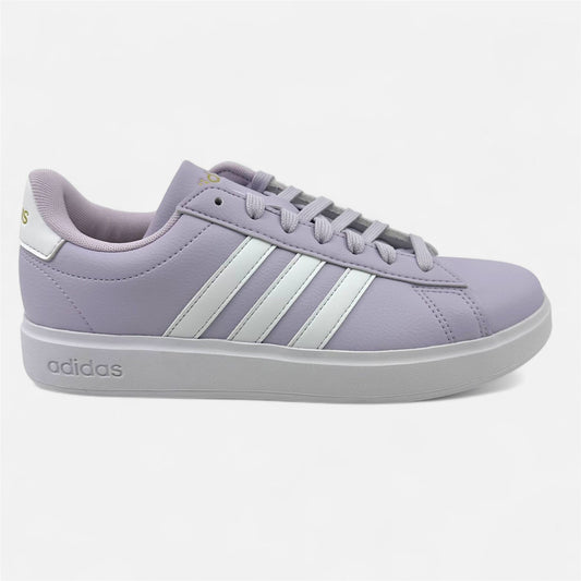 Adidas Grand Court 2.0 Silver Dawn Cloud White Womens Athletic Sneaker