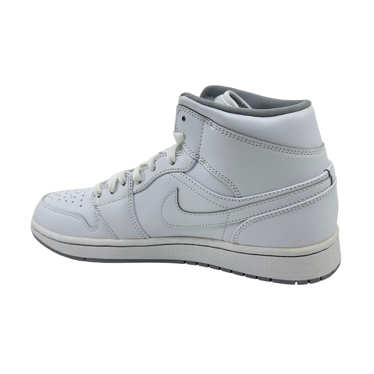Jordan 1 Mid White Wolf Grey Mens Athletic Sneaker