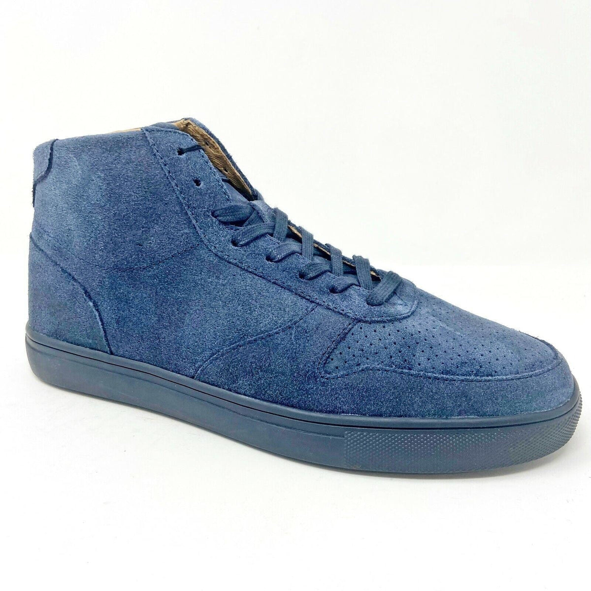 Clae Gregory Mid Deep Navy Waxed Suede Mens Premium Casual Sneakers