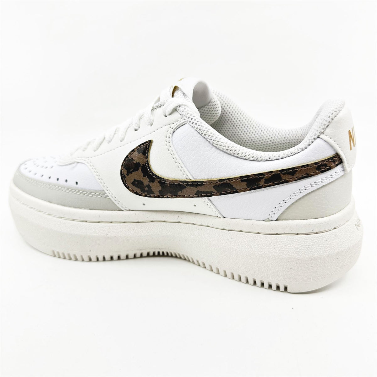Nike Court Vision Alta White Archeo Brown Light Bone Womens Athletic Sneaker