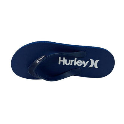 Hurley Logo Navy White Mens Sandal Pool Beach Flip Flop