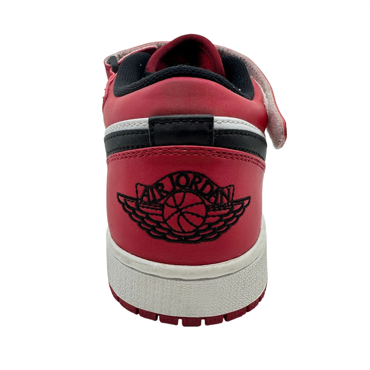 Jordan 1 Strap Low White Black Gym Red Mens Athletic Bred Sneaker