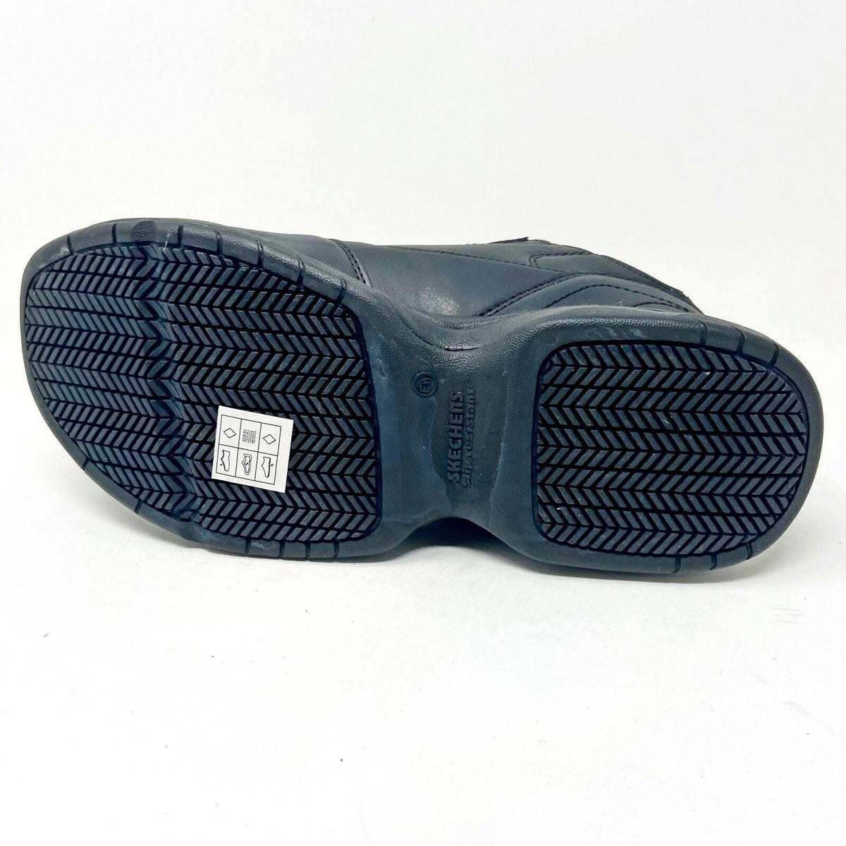 Skechers Slip Resistant Felton Albie Black Womens Extra Wide Relaxed Fit Shoes