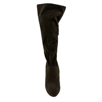 Forever 21 Taupe Dark Brown Knee High Womens Heel Stiletto Casual Boots