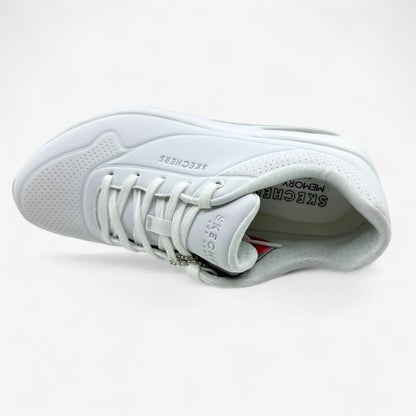 Skechers Uno Stand On Air White Womens Wide Athletic Sneaker
