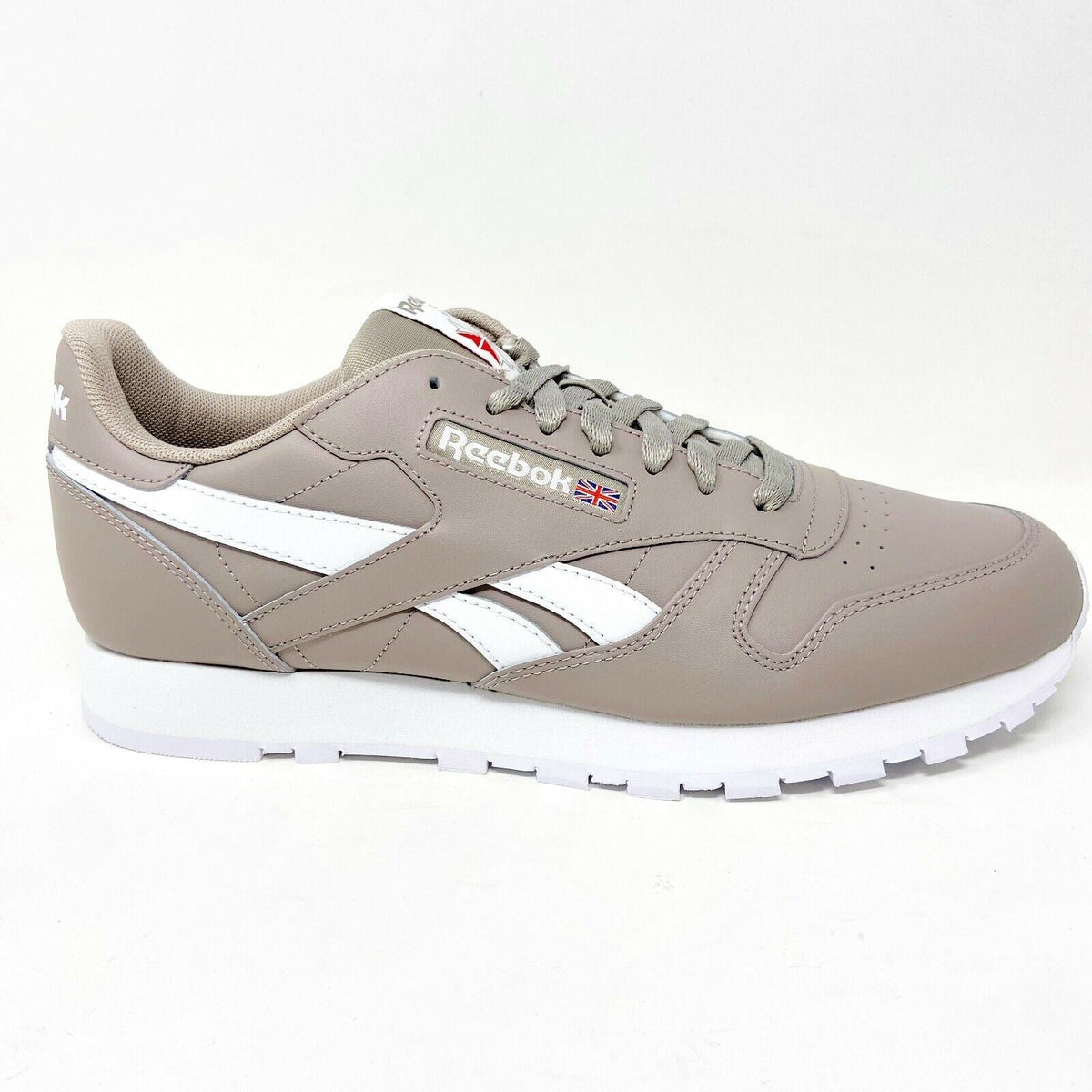 Reebok Classic Leather Gray White Mens Casual Sneakers FY9402