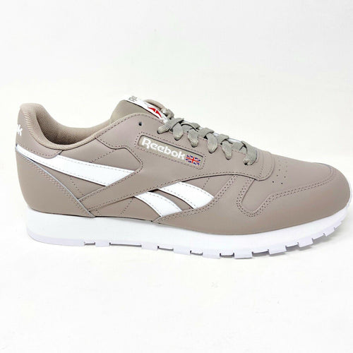 Reebok Classic Leather Gray White Mens Casual Sneakers FY9402