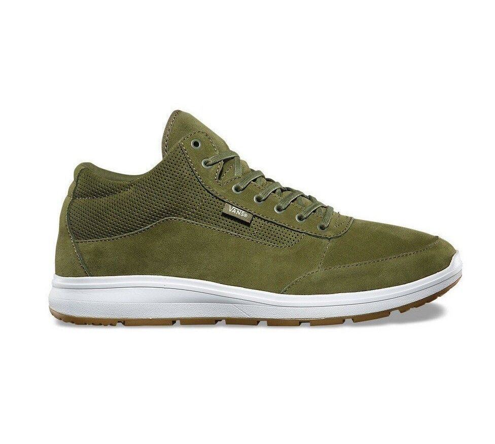 VANS Style 201 (Perf) Winter Moss Green True White UltraCush Mens Size 7