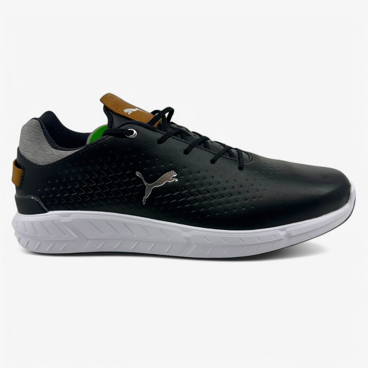 PUMA Ignite Articulate Leather Black Silver Mens Waterproof Golf Shoes