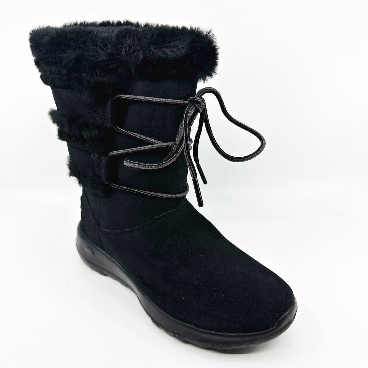 Skechers On The Go Joy Cyclone Black Womens Size 7 Comfort Shearling Boots