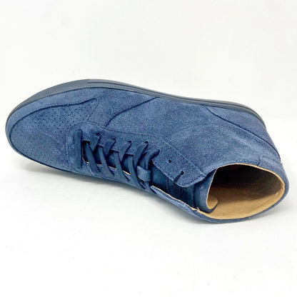 Clae Gregory Mid Deep Navy Waxed Suede Mens Premium Casual Sneakers