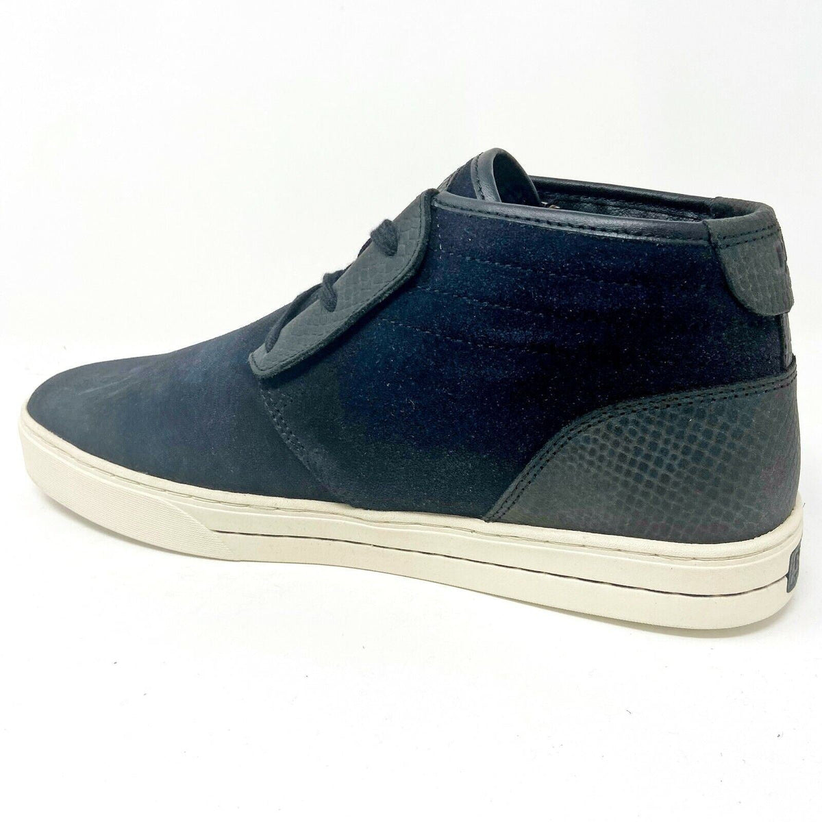Clae McQueen Black Suede Mens Premium Mid Casual Sneakers