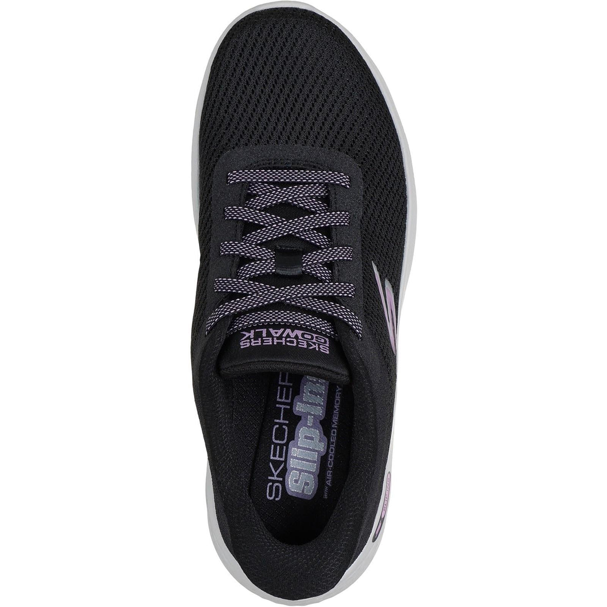 Women's Wide Fit Skechers 125516 Slip-ins Go Walk Flex Carla Trainers