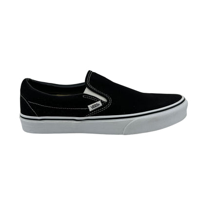 VANS Classic Slip On Black White Womens Athletic Sneaker
