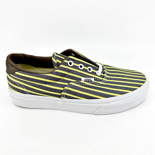 VANS Era 59 (Stripes) Yellow True White Womens Size 5.5 Casual Sneakers