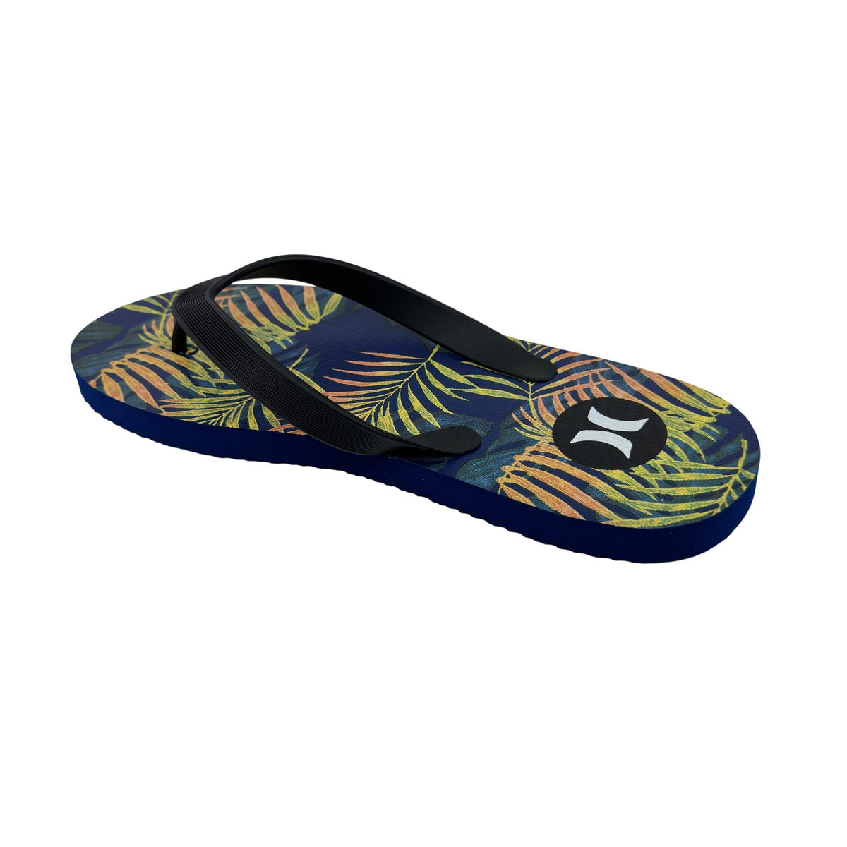 Hurley Logo Navy Orange Mens Sandal Pool Beach Flip Flop