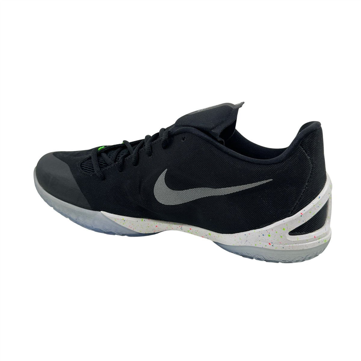 Nike Hyperchase Premium Black Metallic Silver White Mens Size 13 Sneaker