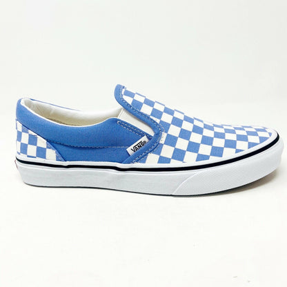 Vans Classic Slip On (Checkerboard) Pale Iris True White Youth Kids Shoes