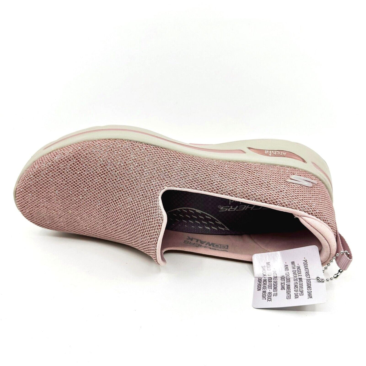 Skechers Go Walk Arch Fit Vividly Mauve Womens Size 9 Slip On Shoes