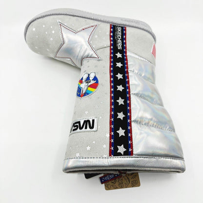 Skechers Glamslams Star Explorer Gray Kids Girls Size 4 NASA Space Tall Boots