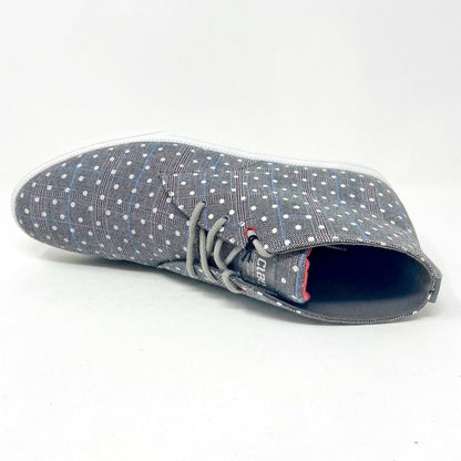 Clae Strayhorn Textile Concrete Plaid Polka Dots Gray Mens Casual Sneakers