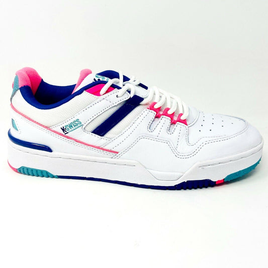 K-Swiss Match Rival White Blue Turquoise Pink Mens Size 7.5 Sneakers 07154 189