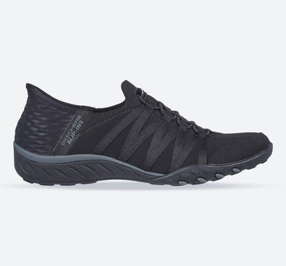 Women's Wide Fit Skechers 100593 Breathe Easy Roll Shoes