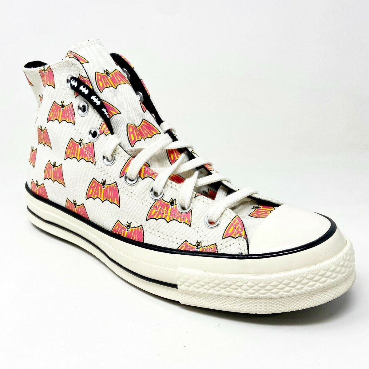 Converse Chuck 70 Hi Batman 80th Anniversary Pink Black Mens Sneakers 167318C
