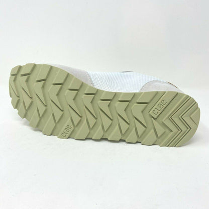 Clae Hayward White Aloe Green Mens Premium Casual Sneakers