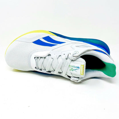 Reebok Nano X ReeCycle Chartreuse Blue Womens Cross Trainer Sneakers FY1067