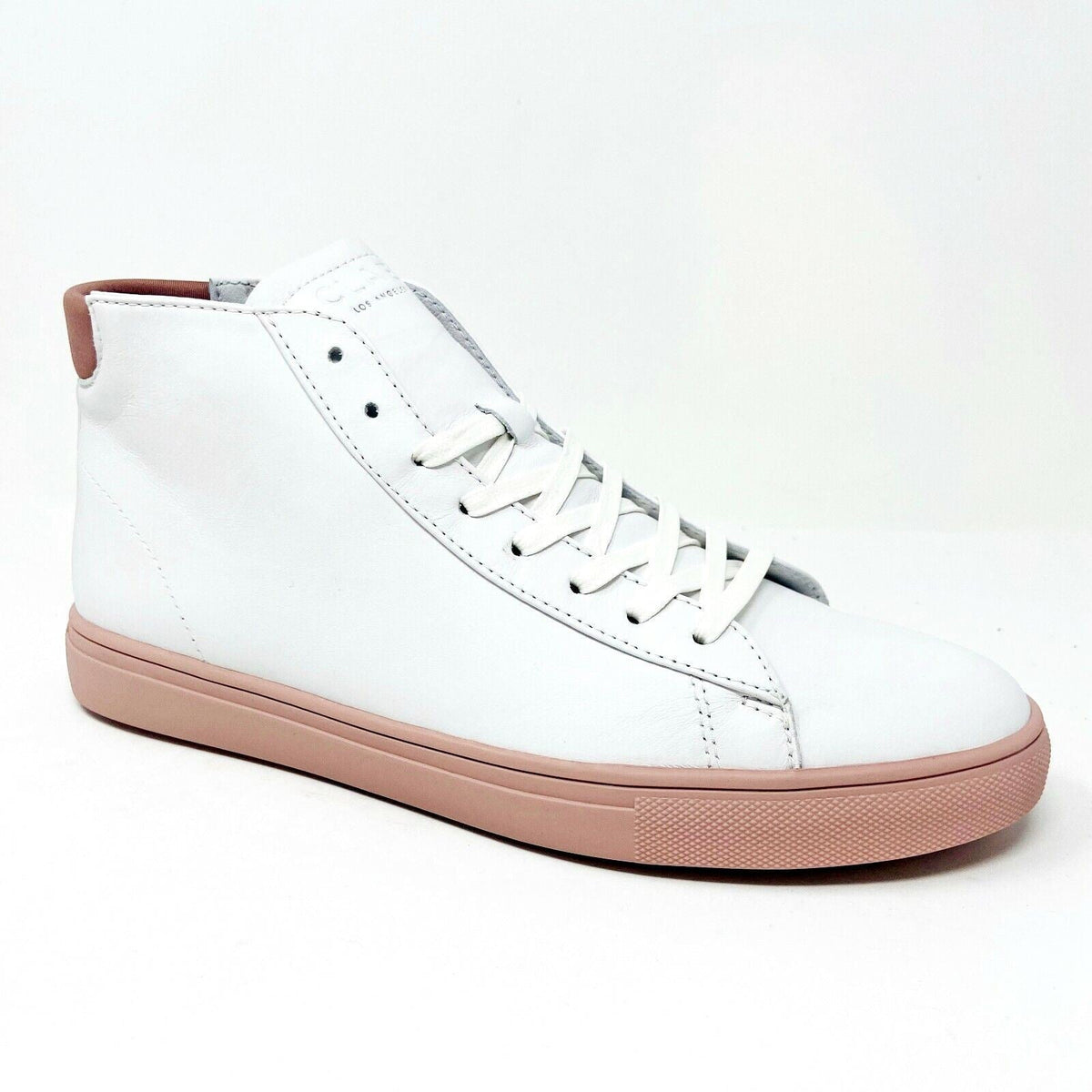 Clae Bradley Mid White Rose Mens Premium Sneakers
