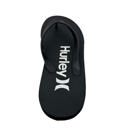Hurley Logo Black White Mens Sandal Pool Beach Flip Flop