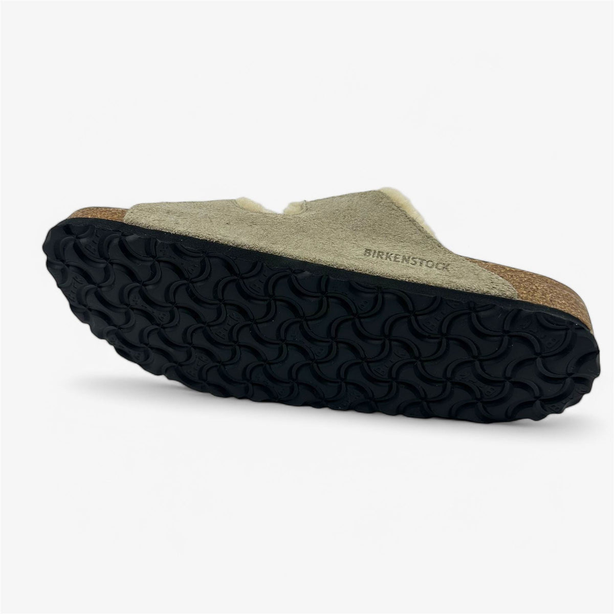 Birkenstock Arizona Shearling Taupe Womens Casual Soft Footbead Clog