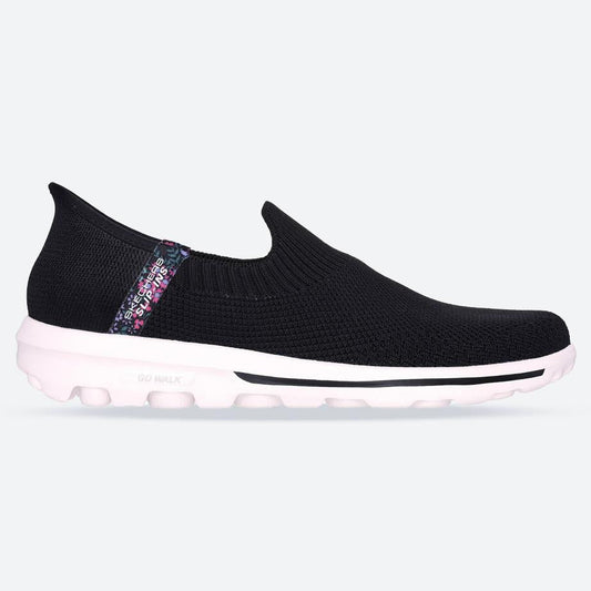 Women's Wide Fit Skechers 124799 Slip-ins Go Walk Travel Trainers