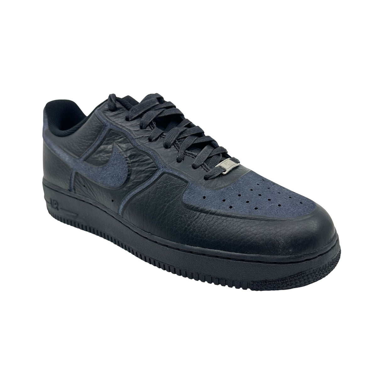 Nike Air Force 1 Premium Skive TEC VT Triple Black Mens Athletic Sneaker