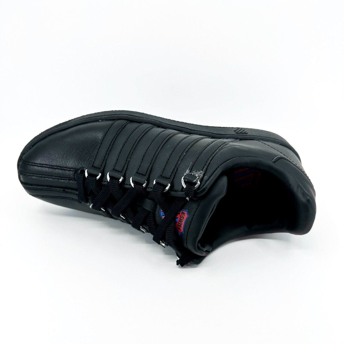 K-Swiss Mens Classic VN Heritage Size 9.5 Black Blue Red Sneakers 05826 020