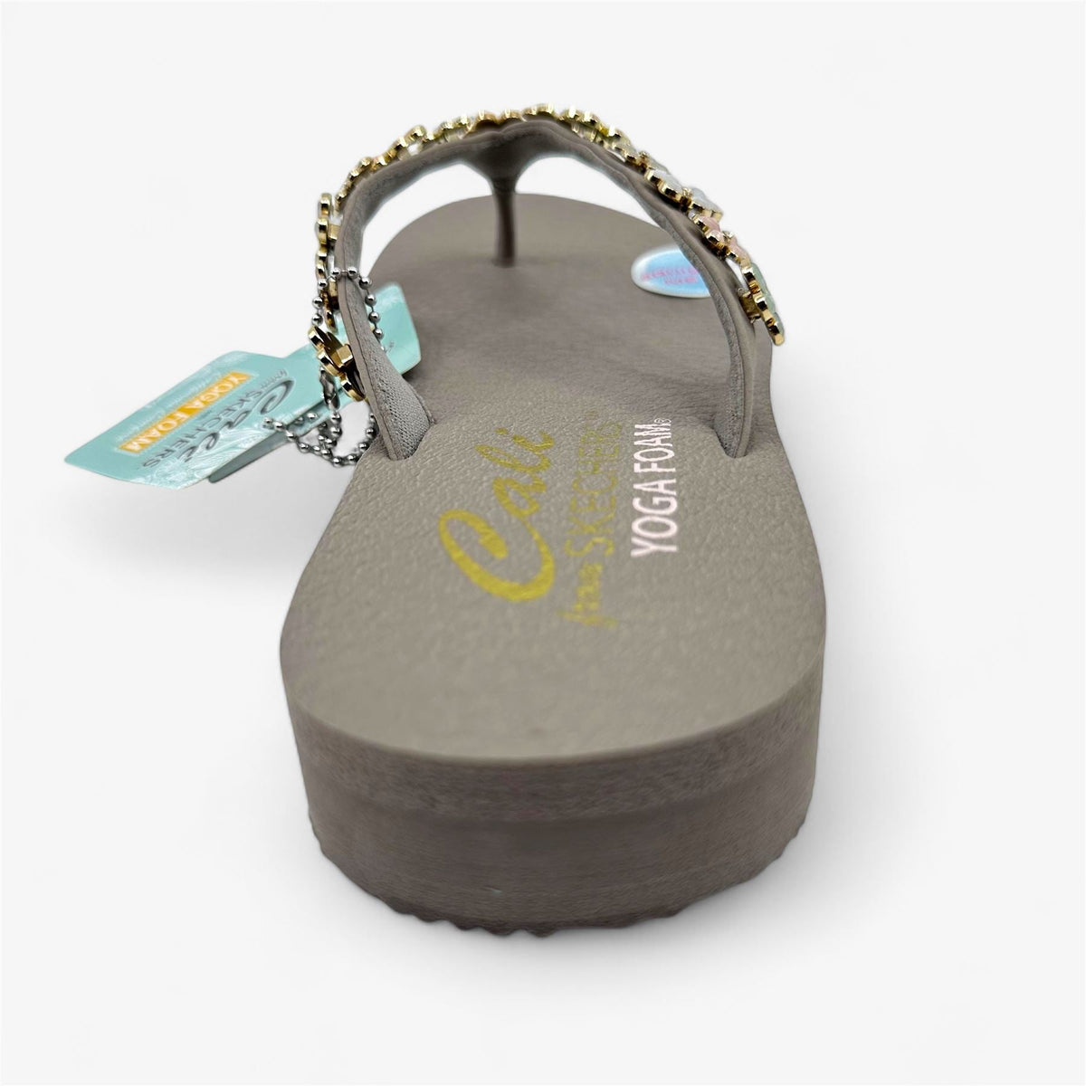 Skechers Meditation Daisy Crush Taupe Multicolor Womens Sandal Thong